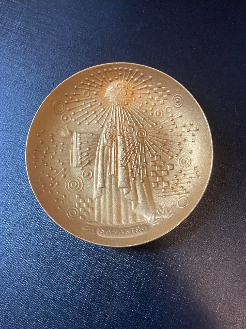 Rosenthal Bjorn Wiinblad Magic Flute Gold Sarastro Plate Coaster